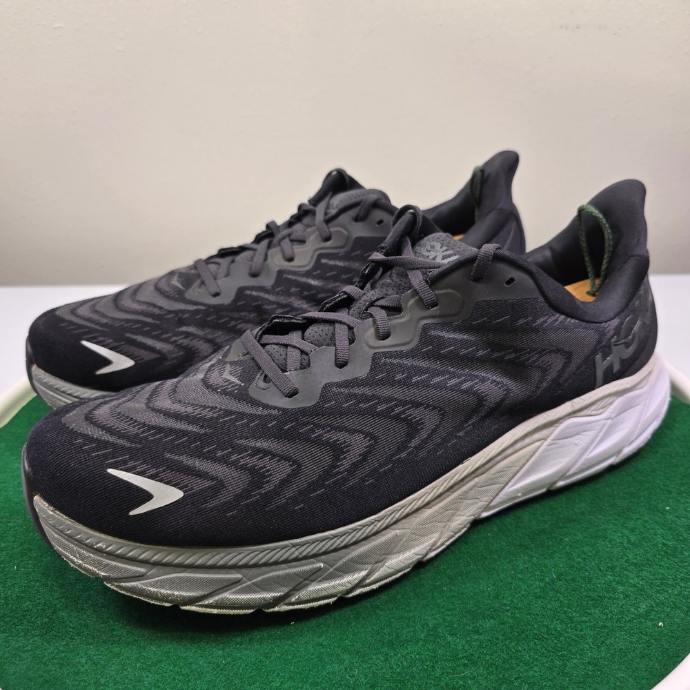 Hoka Arahi 6 Running Shoes Mens 15 2E Wide Black White Athletic 1123196 BWHT - Picture 2 of 15